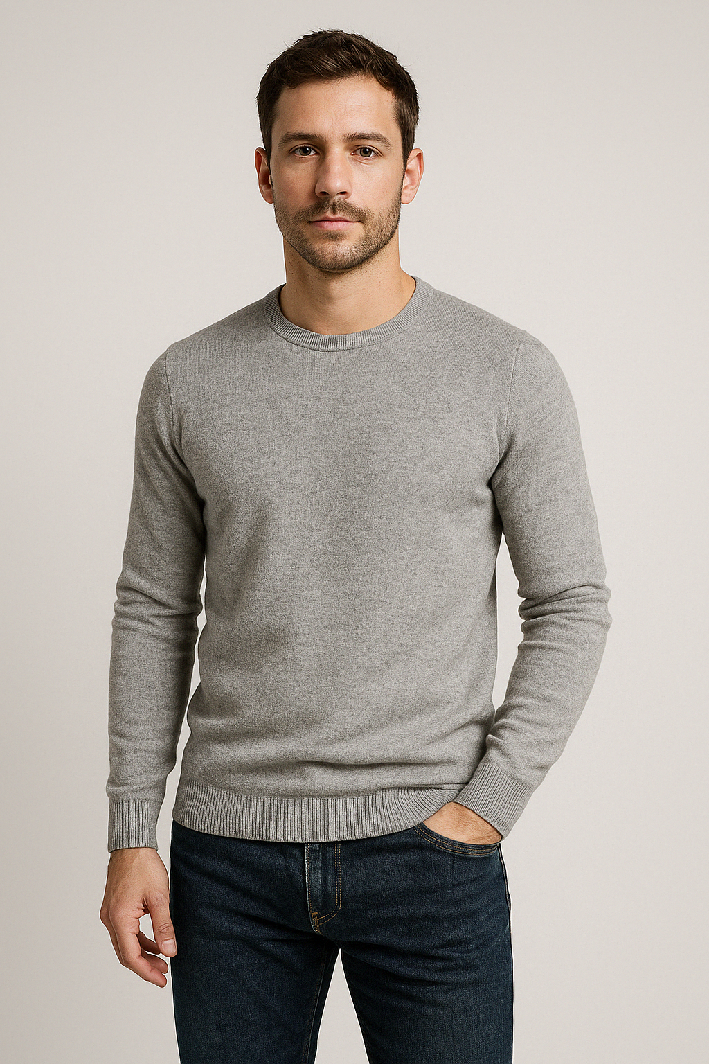 Stylish Slim Fit Knitted Sweater for Men