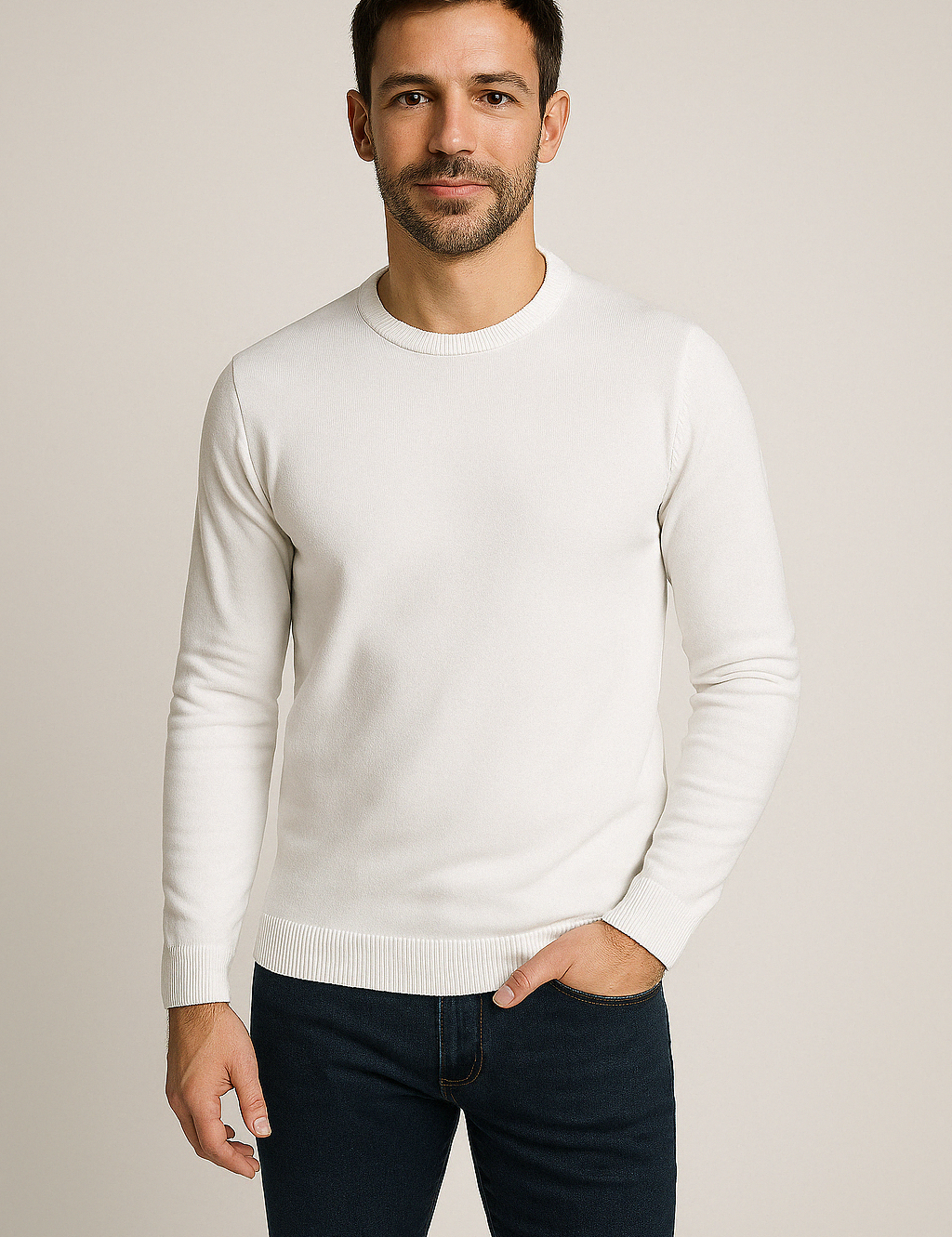 Stylish Slim Fit Knitted Sweater for Men
