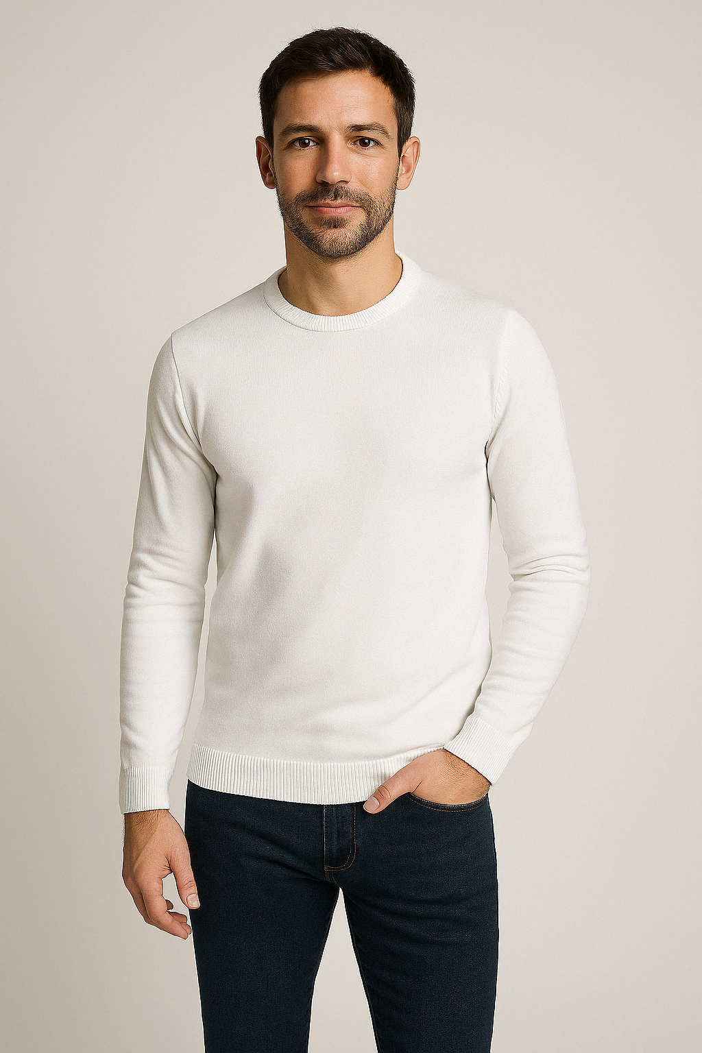 Stylish Slim Fit Knitted Sweater for Men