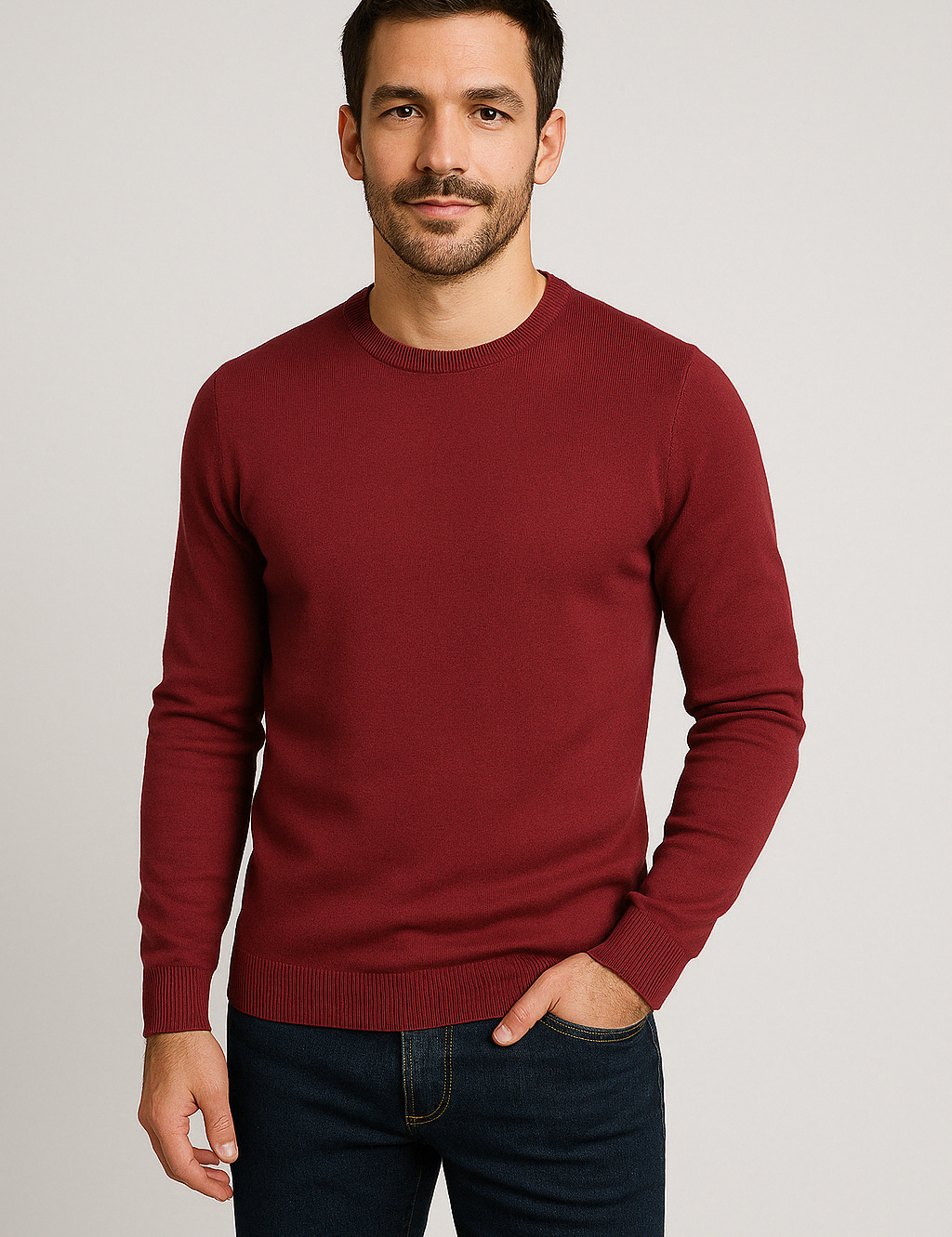 Stylish Slim Fit Knitted Sweater for Men