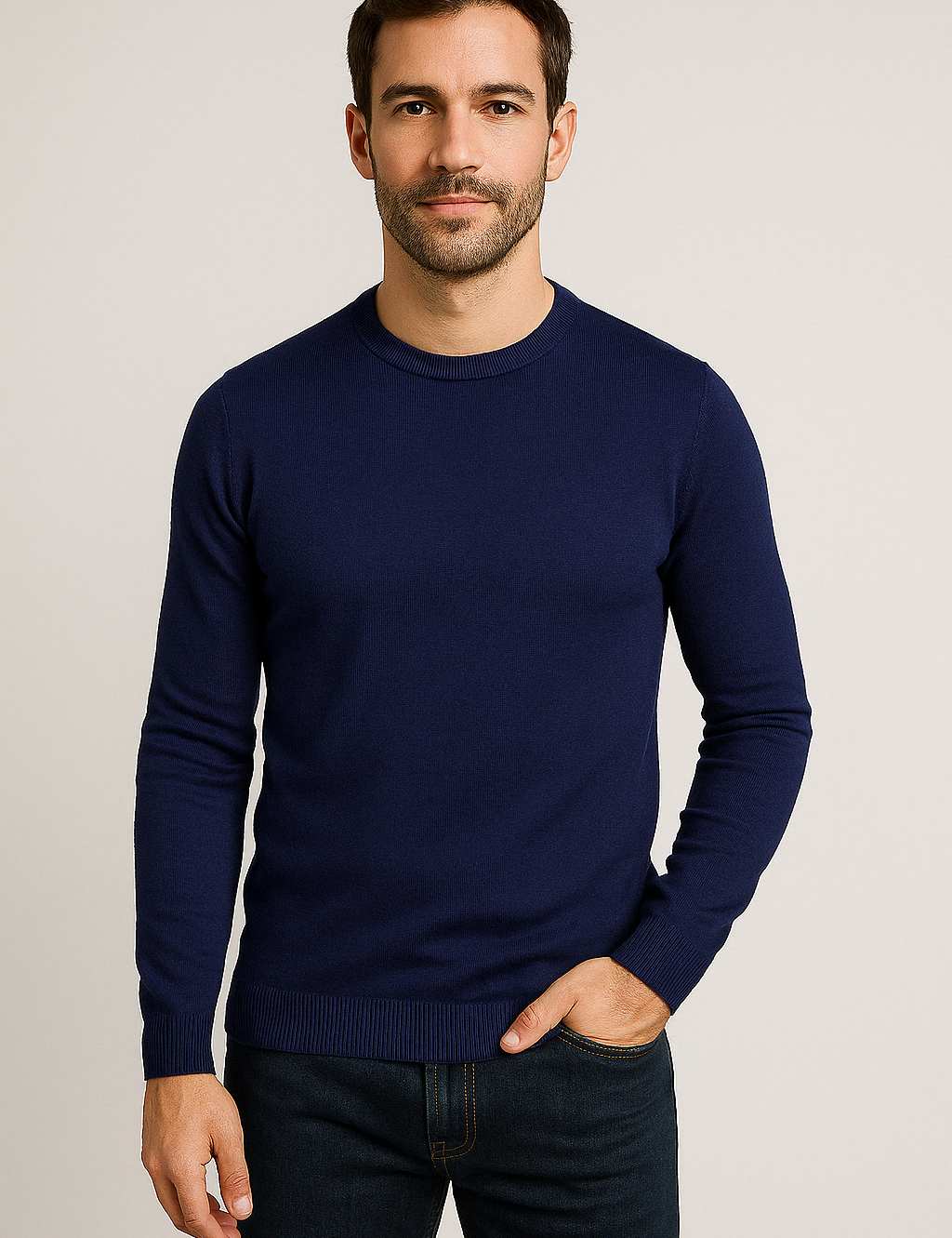 Stylish Slim Fit Knitted Sweater for Men