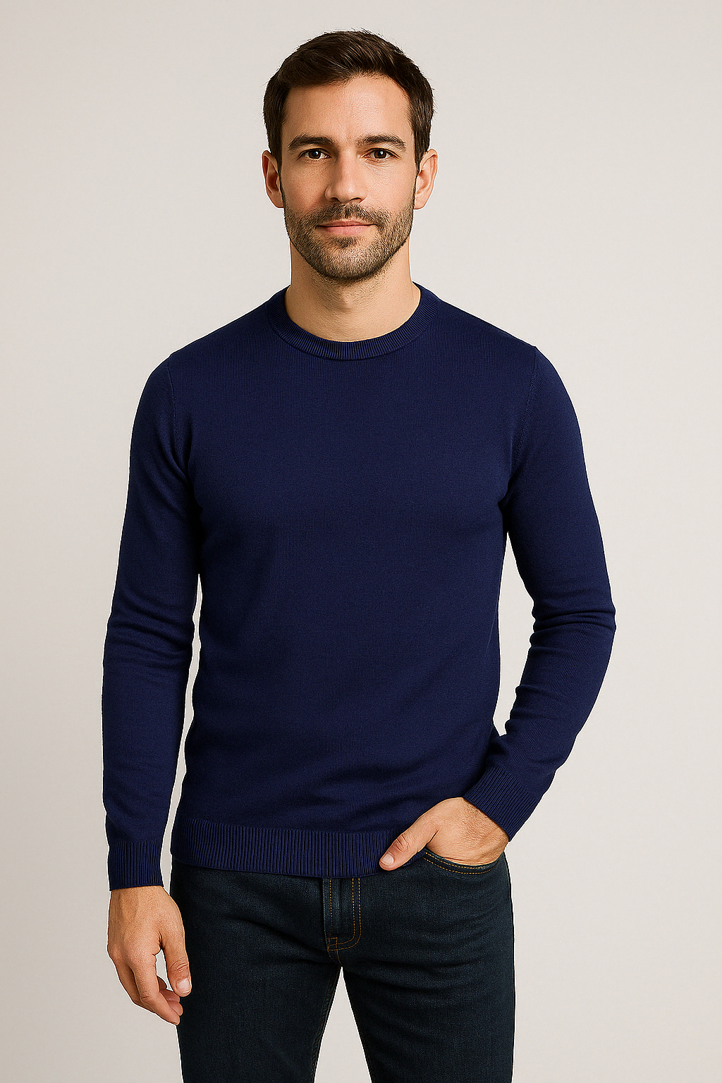 Stylish Slim Fit Knitted Sweater for Men