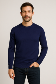 Stylish Slim Fit Knitted Sweater for Men