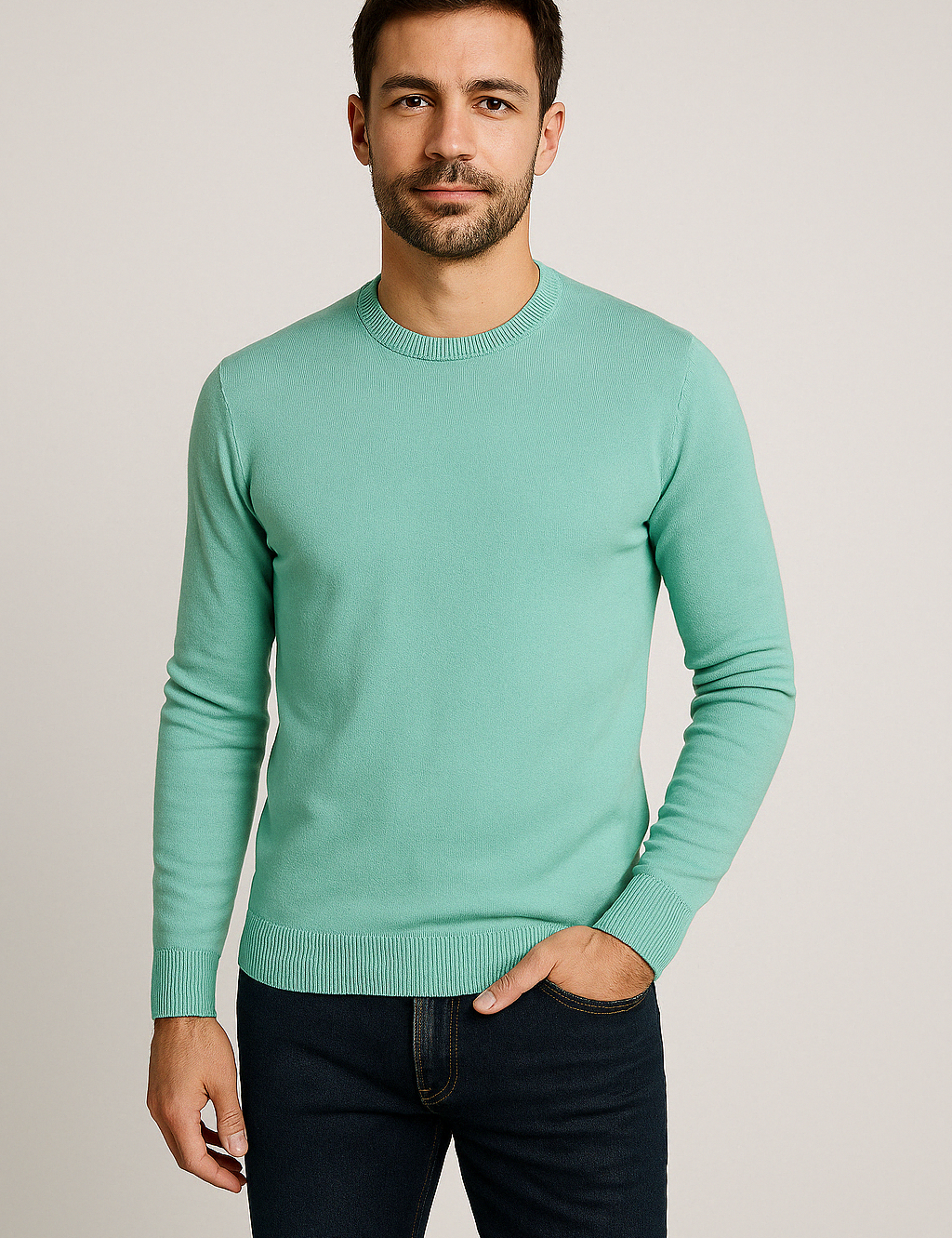 Stylish Slim Fit Knitted Sweater for Men