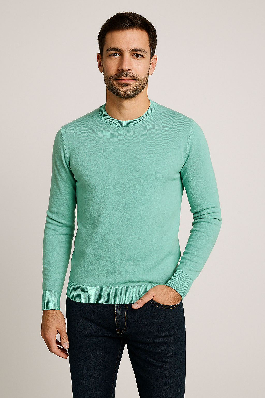 Stylish Slim Fit Knitted Sweater for Men