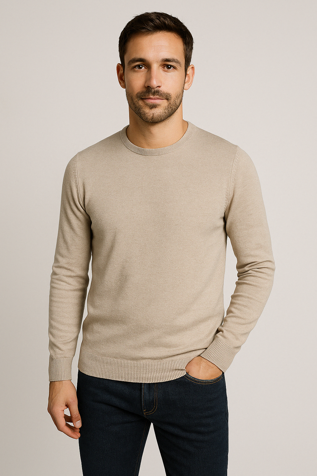 Stylish Slim Fit Knitted Sweater for Men