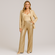 Women's Silky Sequin Pants