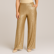 Women's Silky Sequin Pants