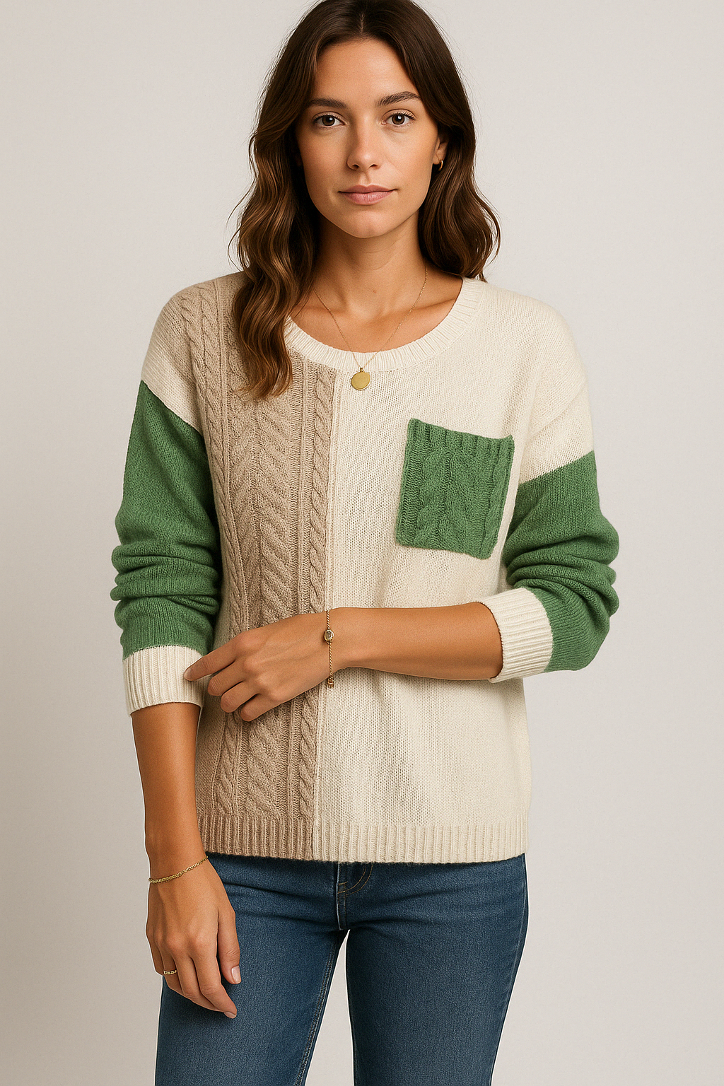 Trendy Casual Patchwork Jumper for Women