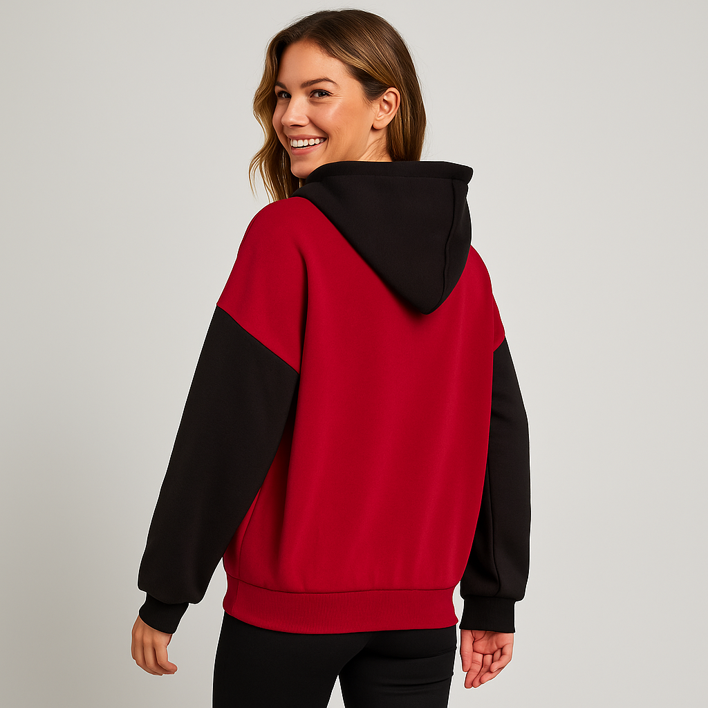 Women's Hoodie with Laces - Stylish Sweatshirt for Casual Comfort