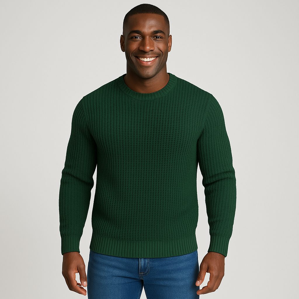 Men's Soft Cotton Sweater - Comfortable Fit, Long Sleeve, Versatile Style