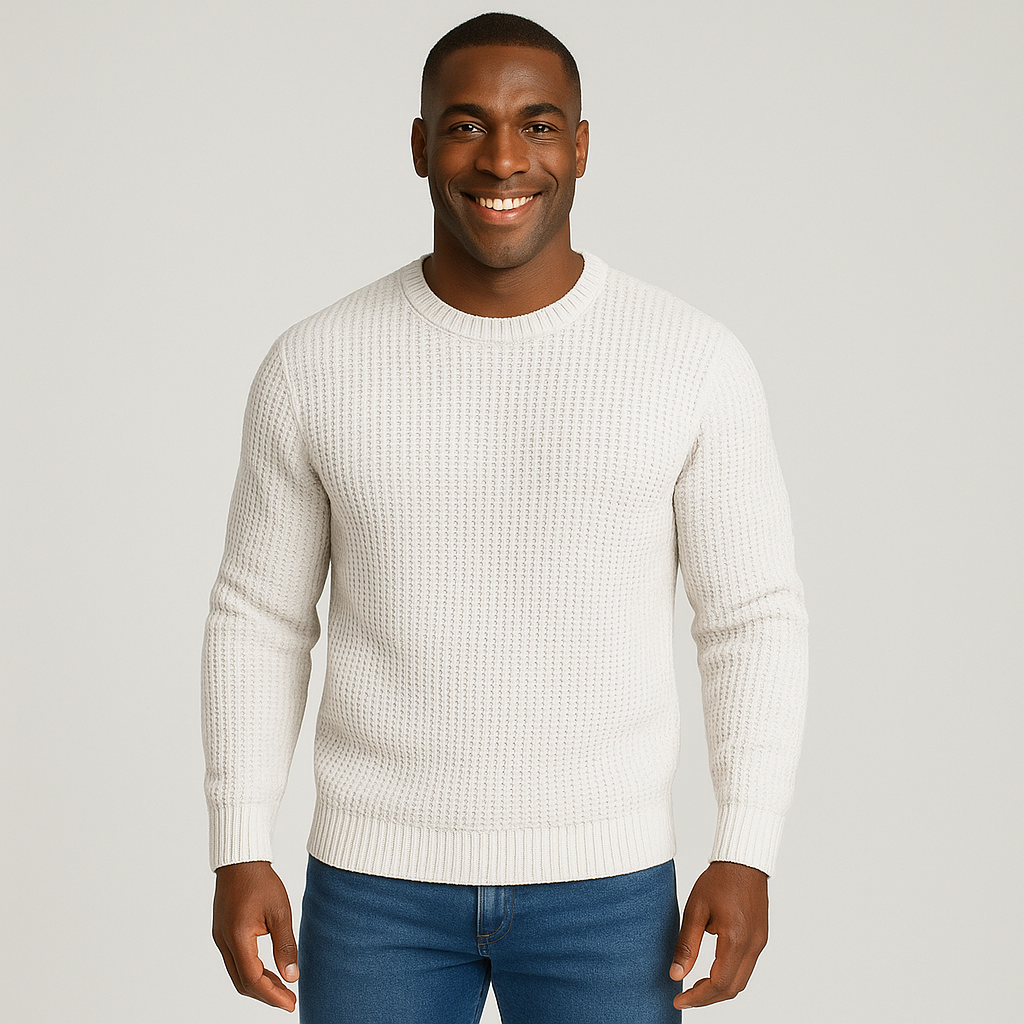 Men's Soft Cotton Sweater - Comfortable Fit, Long Sleeve, Versatile Style