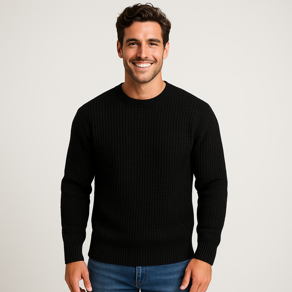 Men's Soft Cotton Sweater - Comfortable Fit, Long Sleeve, Versatile Style
