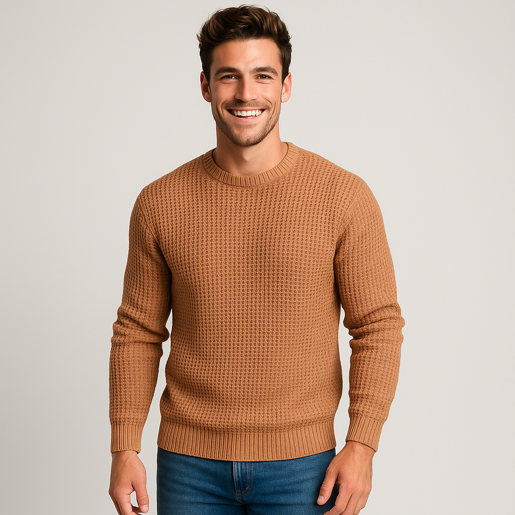 Men's Soft Cotton Sweater - Comfortable Fit, Long Sleeve, Versatile Style
