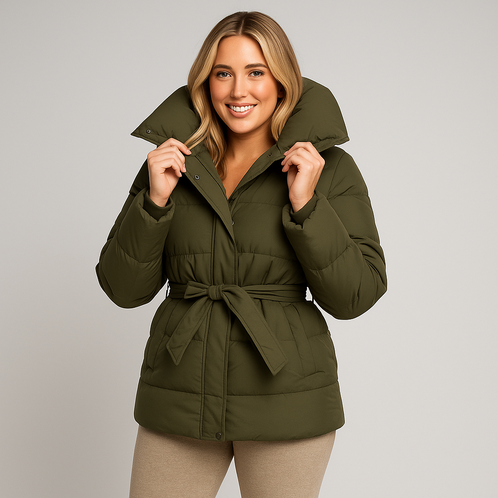 Women's Winter Jacket with Belt - Stylish and Warm Winter Coats for Women