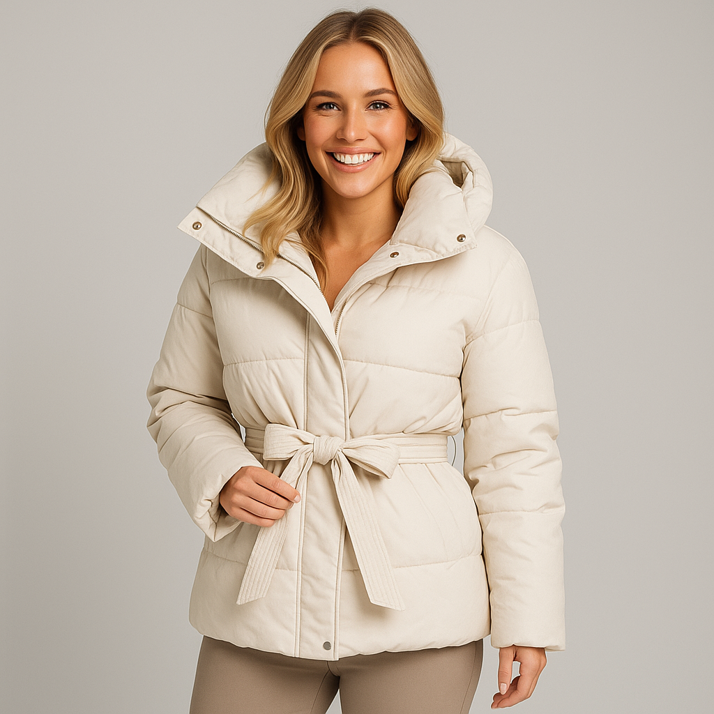 Women's Winter Jacket with Belt - Stylish and Warm Winter Coats for Women