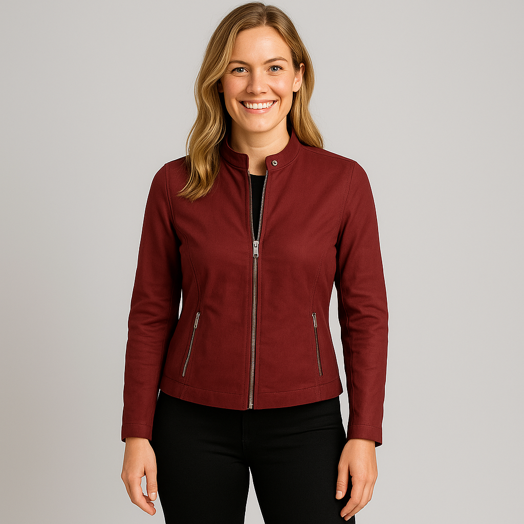 Women's Leather Jacket - Slim Fit Stylish Outerwear for Versatile Fashion