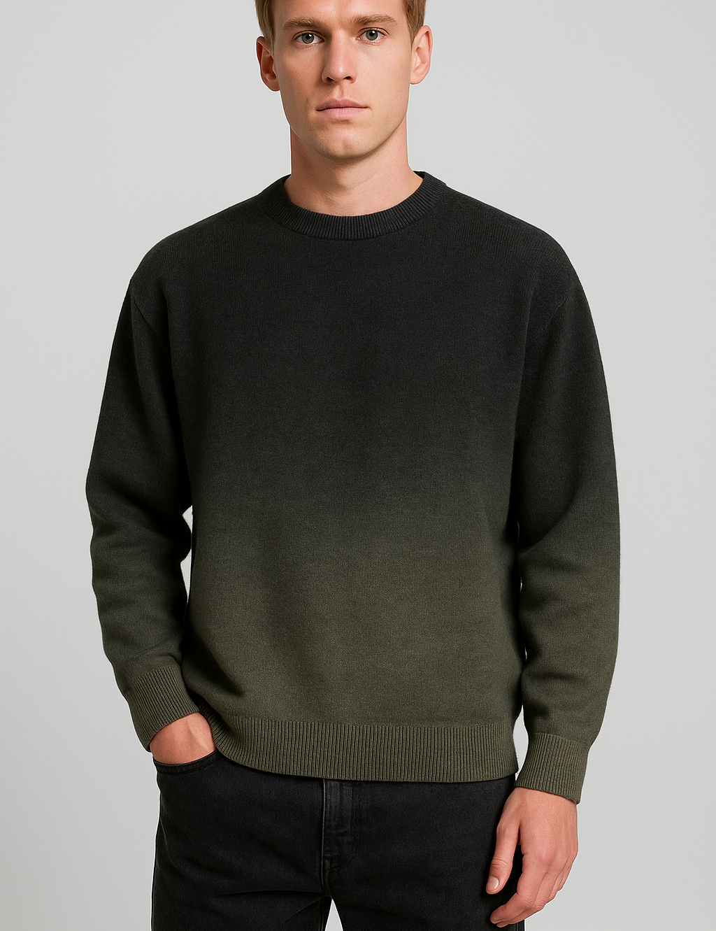 Luxe Sand Brown Velvet Long Sleeve Sweater - Cozy Warmth for All Occasions