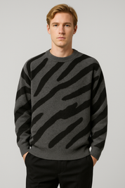 Luxe Sand Brown Velvet Long Sleeve Sweater - Cozy Warmth for All Occasions