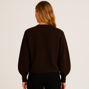 Women's Knit Cardigan Sweater with V Neck and Button Front