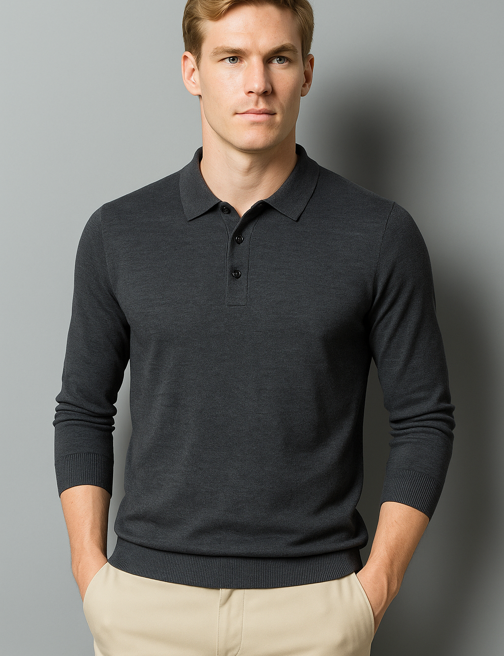 Stylish Wool Knitwear for Men - Versatile Business Casual Sweater