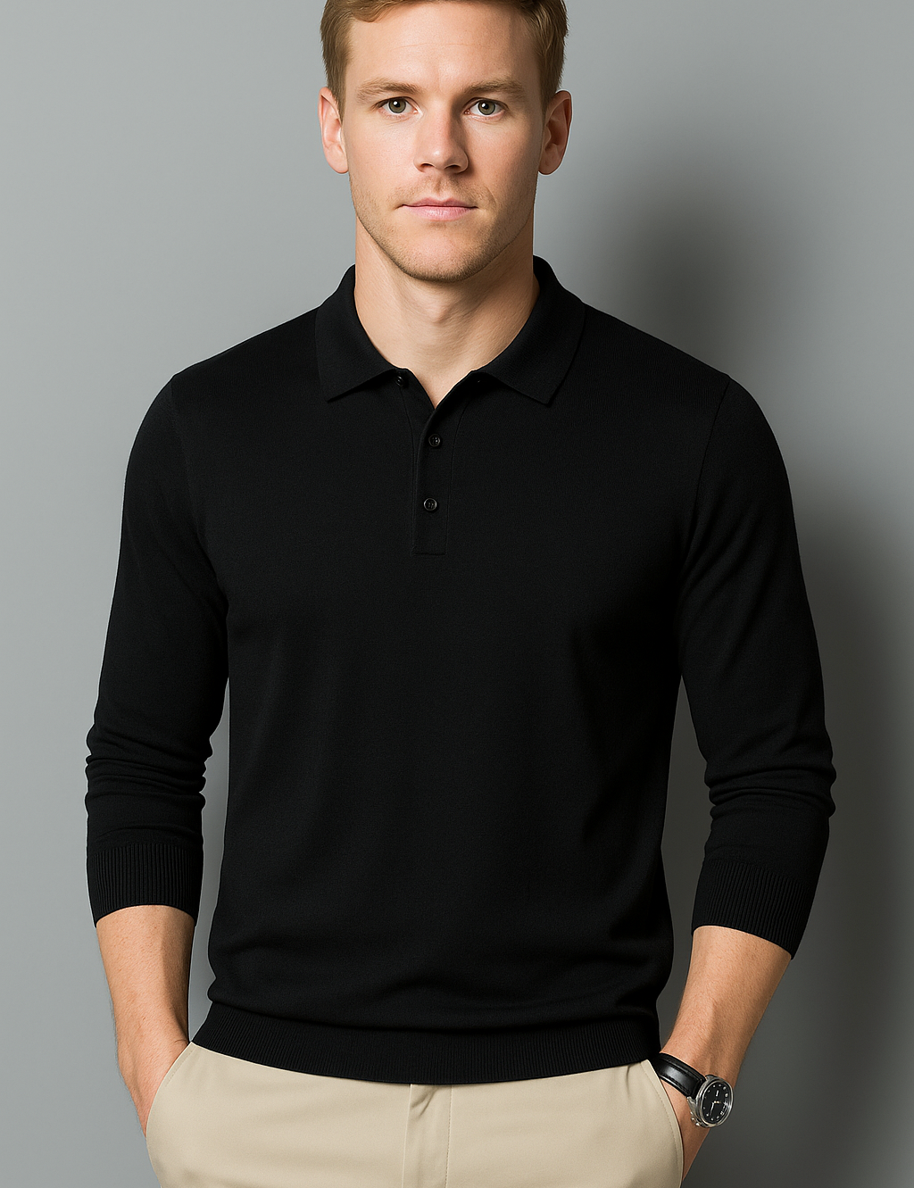 Stylish Wool Knitwear for Men - Versatile Business Casual Sweater