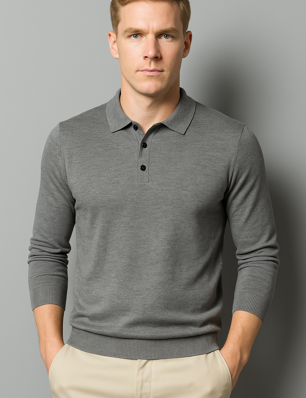 Stylish Wool Knitwear for Men - Versatile Business Casual Sweater