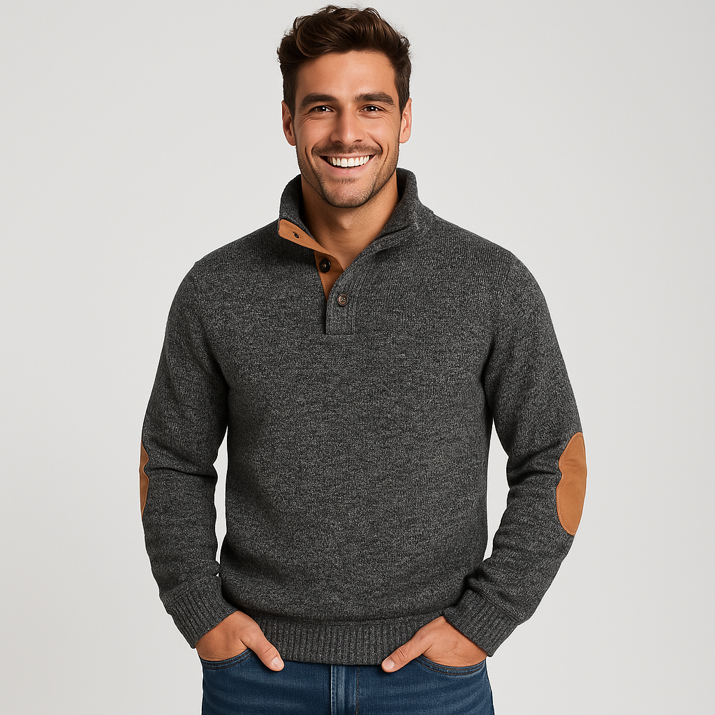 Men's Half Zip Sweater - Warm, Comfortable, and Stylish for Winter