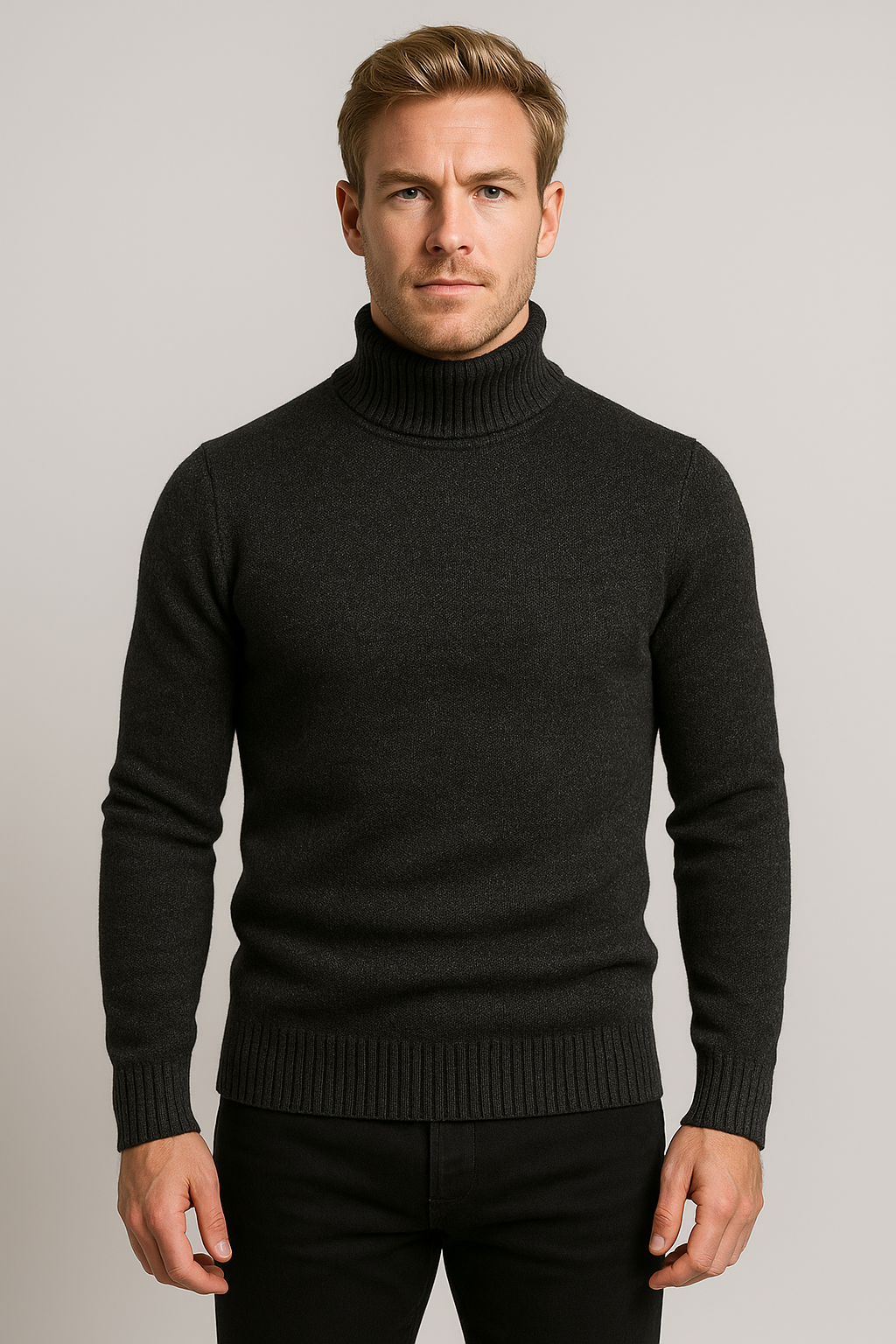 Luxurious Knit Roll Neck Sweater for Effortless Elegance