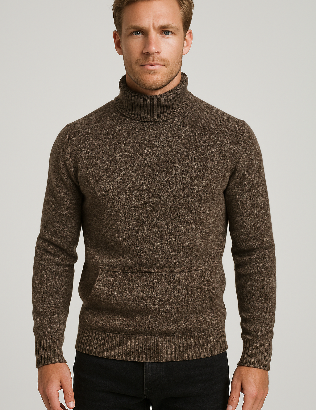 Luxurious Knit Roll Neck Sweater for Effortless Elegance