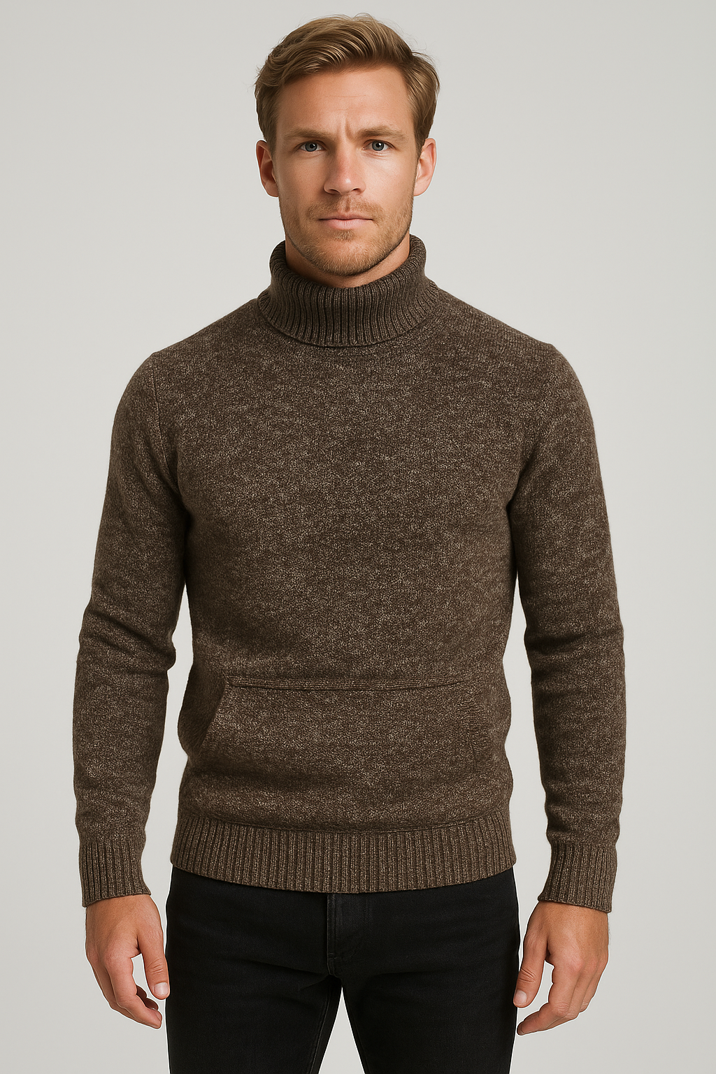 Luxurious Knit Roll Neck Sweater for Effortless Elegance