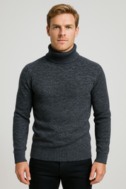 Luxurious Knit Roll Neck Sweater for Effortless Elegance
