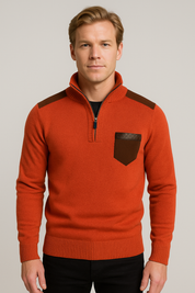 Cozy Half-Zip Roll Neck Sweater for Ultimate Comfort