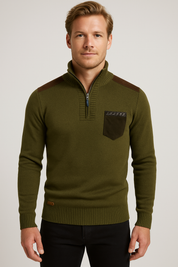 Cozy Half-Zip Roll Neck Sweater for Ultimate Comfort
