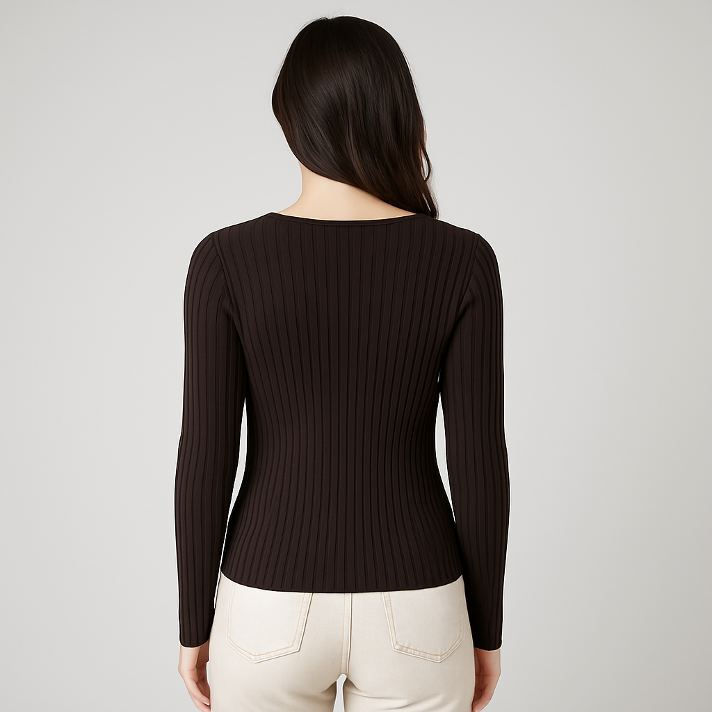 Women's V-Neck Long Sleeve Pullover Top - Stylish Blouse for Women