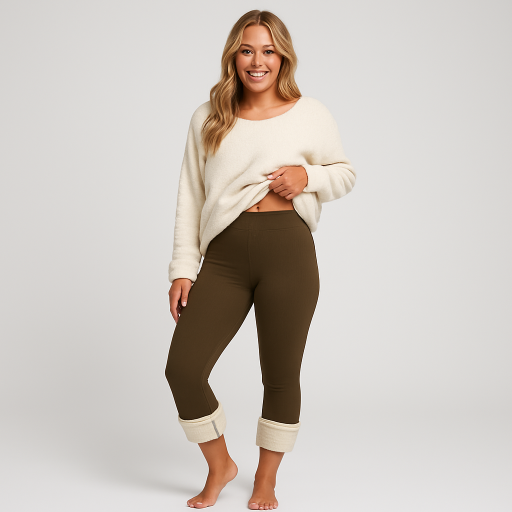 Women's Fleece Lined Leggings - Warm & Stylish Winter Comfort