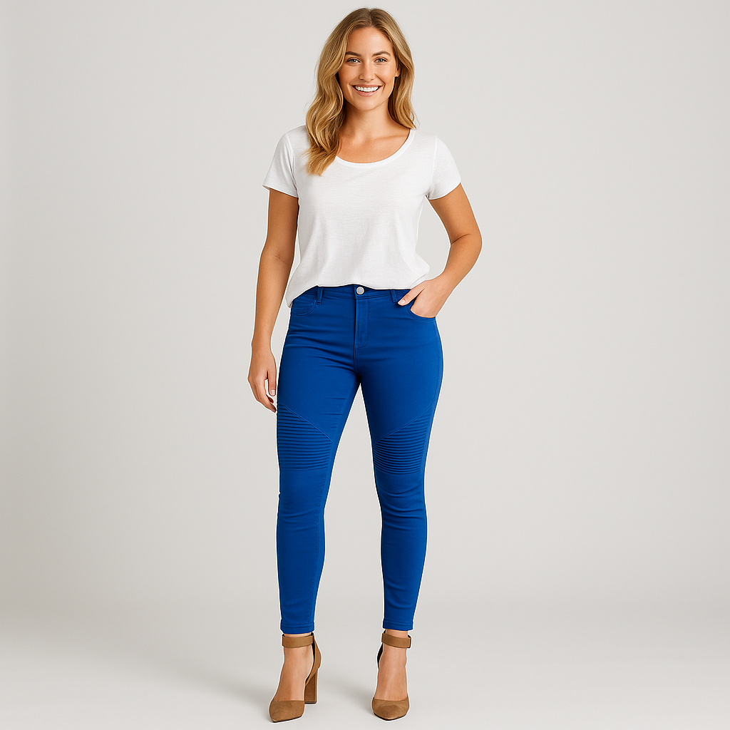 Women's High Waist Jeggings - Stylish Stretch Fabric for Comfort and Fit