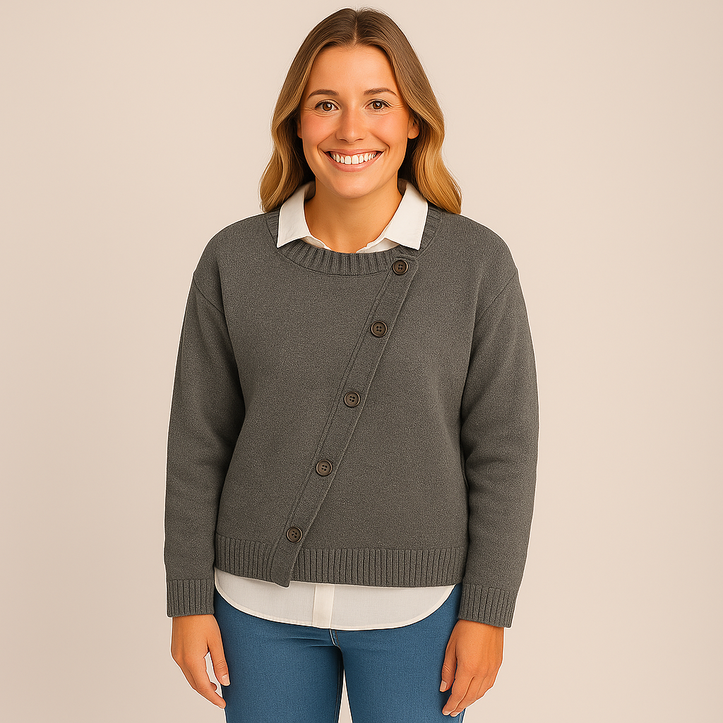 Women's Cardigan with Unique Button Details