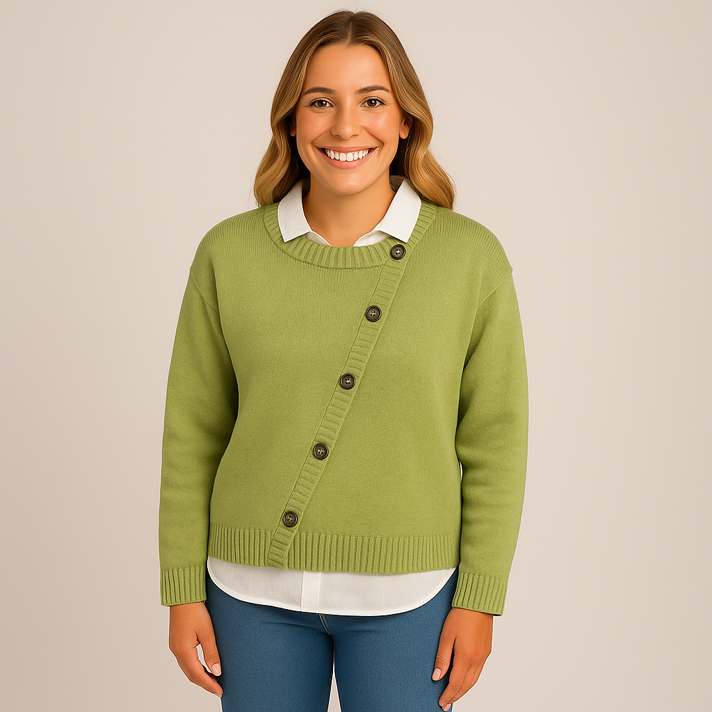 Women's Cardigan with Unique Button Details