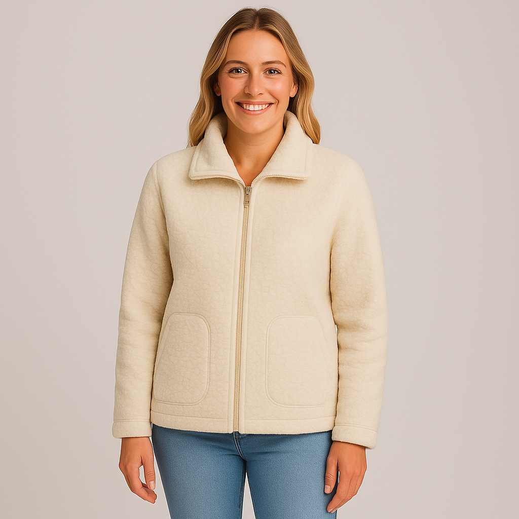 Women's Plush Winter Coat - Cozy Soft Jacket for Cold Weather Fashion