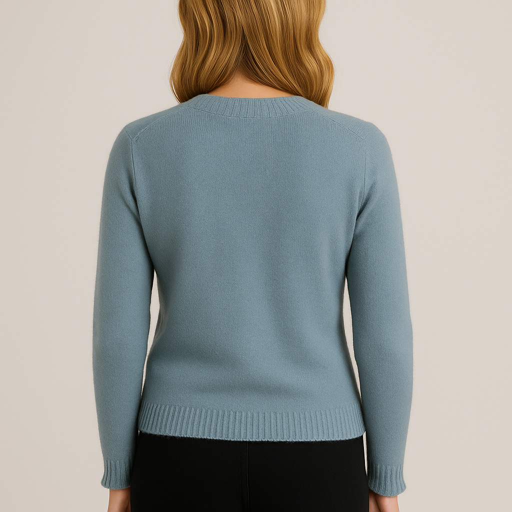 Women's Long Sleeve Knitted Cardigan - Soft Ruffle Design for Autumn Wear