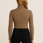 Women's Turtleneck Sweater - Elegant Soft Knitted Slim Fit Pullover