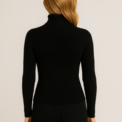 Women's Turtleneck Sweater - Elegant Soft Knitted Slim Fit Pullover