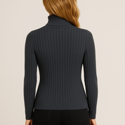 Women's Turtleneck Sweater - Elegant Soft Knitted Slim Fit Pullover