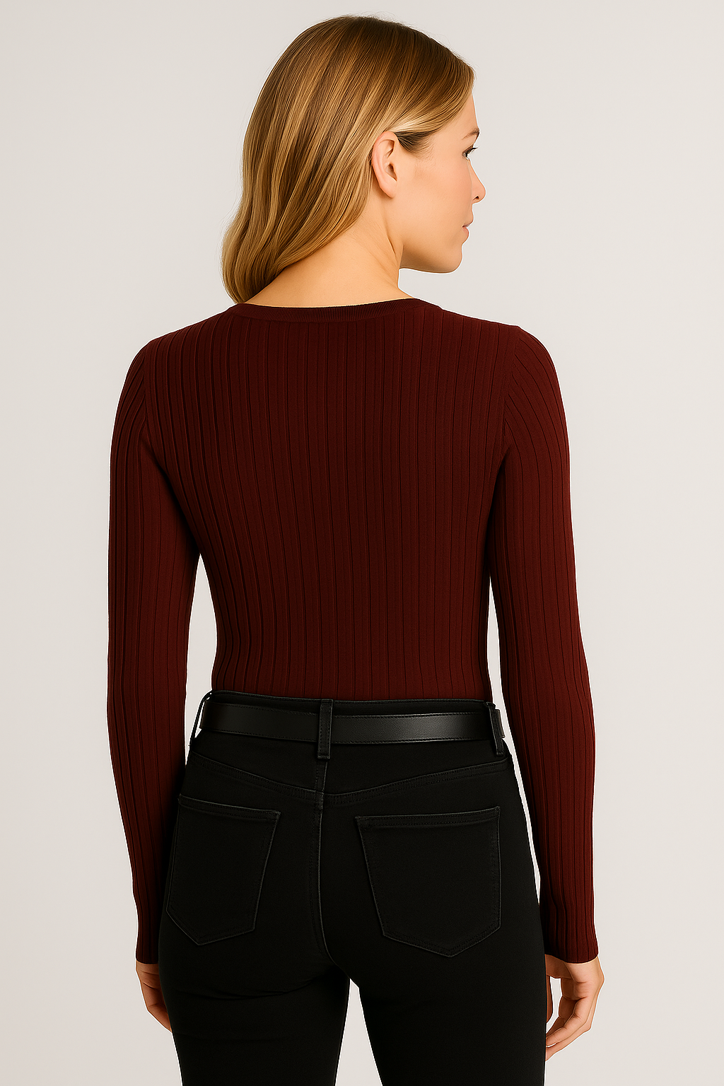 Women's V-Neck Long Sleeve Pullover Top - Stylish Blouse for Women