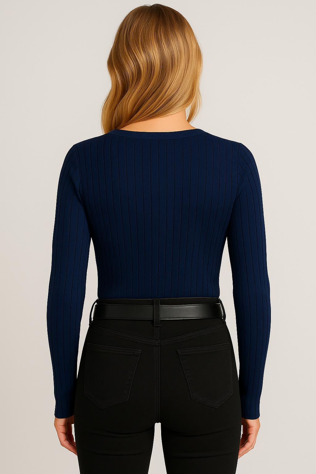 Women's V-Neck Long Sleeve Pullover Top - Stylish Blouse for Women