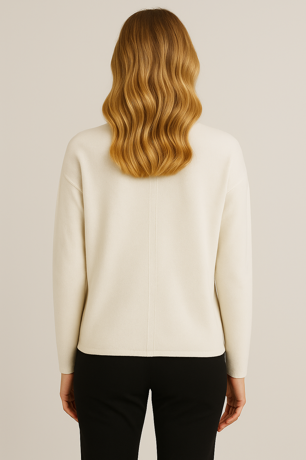 Women's Fitted Knit Cardigan Sweater with V-Neck and Side Split Hem