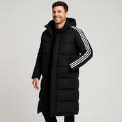 Men's Long Winter Jacket with Hood - Stylish Women's Coat for Cold Weather