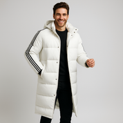 Men's Long Winter Jacket with Hood - Stylish Women's Coat for Cold Weather