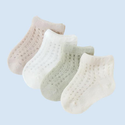 BreathyMesh Summer Mesh Baby Socks - 4 Pairs